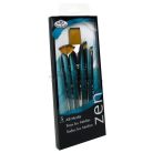 Művészecset készlet ZEN 5 vegyes ecsetkészlet széles laposecsettel