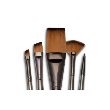 Művészecset készlet ZEN 5 vegyes ecsetkészlet széles laposecsettel