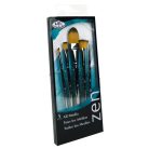 Művészecset készlet ZEN5 vegyes ecsetkészlet nagy macskanyelv típusú ecsettel