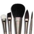 Művészecset készlet ZEN Akvarell vegyes ecsetkészlet pamacs ecsettel cipzáras ecsettartóban