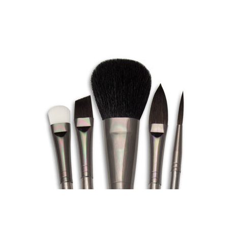 Művészecset készlet ZEN Akvarell vegyes ecsetkészlet pamacs ecsettel cipzáras ecsettartóban