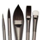 Művészecset készlet ZEN Akvarell vegyes ecsetkészlet válogatás hegyes ovális ecsettel - Cipzáras