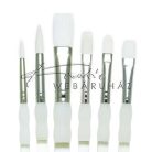 White taklon ecsetek alapkészlet - Soft Grip - 6db-os készlet