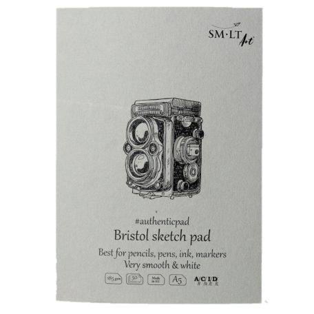 Vázlattömb - SMLT Bristol Authentic, mappában - 185gr, 50 lapos