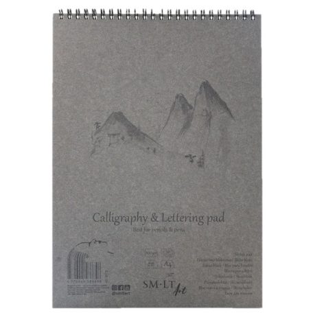 Kalligráfiatömb - SMLT Calligraphy & Lettering Pad, 100g, 50 lapos A5