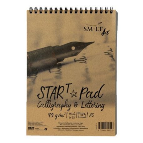 Kalligráfia tömb, pontozott - SMLT Start Pad, Calligraphia - Lettering, 90gr 30 lapos A5 spirálos