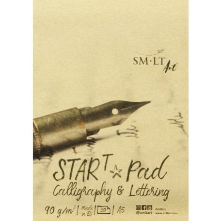 Kalligráfia tömb, pontozott - SMLT Start Pad, Calligraphia - Lettering, 90gr 30 lapos A5