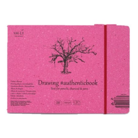 Rajztömb - SMLT Drawing authenticbook - Fehér, 120gr, 32 lapos, 17,6x24,5cm