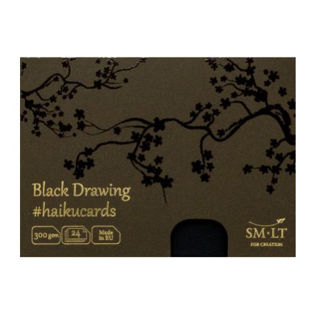 Fekete kártyák dobozban - SMLT Black haikucards - 300gr, 12 lapos, A5