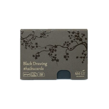 Fekete kártyák dobozban - SMLT Black haikucards - 300gr,  14,7x10,6cm