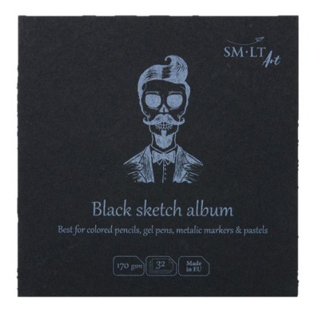 Fekete mini album - SMLT Black sketch album 170gr, 32 lapos, 9x9cm