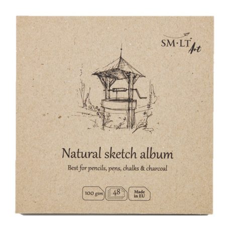 Mini album natúr fehér - SMLT Natural sketch album 100gr, 48 lapos, 14x14cm
