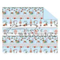   Kartonpapír - Karácsony, téli házikók és Diótörő sormintás Karton, 300 g, 1 lap