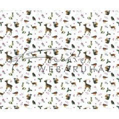 Kartonpapír csomag - Karácsony, Téli álom Az erdő lakói, szarvas, mókus mintás Karton