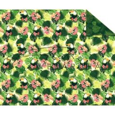 Kartonpapír - Trópusi hangulat, tukán madár mintás Karton, 300g, 1 lap