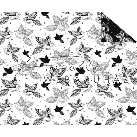 Madarak és madár tollak, Színezhető mintás karton, 29,5x20cm