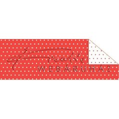 Kartonpapír - Pöttyös, piros karton, 29,5x20cm, 1 lap