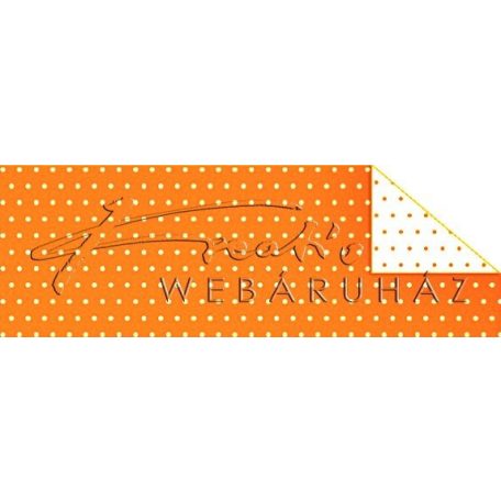 Kartonpapír - Pöttyös, narancs karton, 29,5x20cm, 1 lap