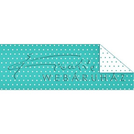 Kartonpapír - Pöttyös, Türkizkék karton, 29,5x20cm, 1 lap