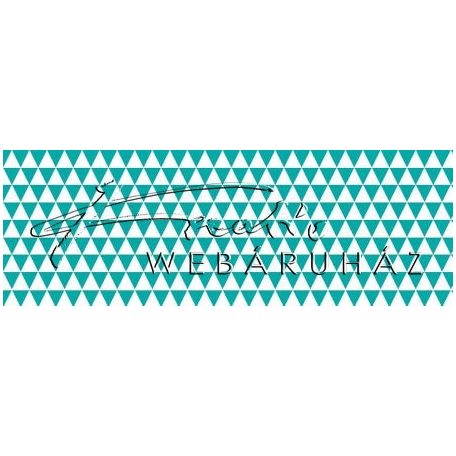 Kartonpapír - Türkizkék-fehér, geometrikus háromszögek mintás karton 29,5x20cm, 1 lap