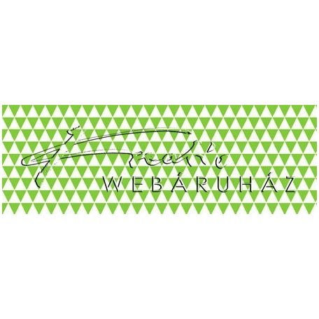 Kartonpapír - Zöld-fehér, geometrikus háromszögek mintás karton 29,5x20cm, 1 lap
