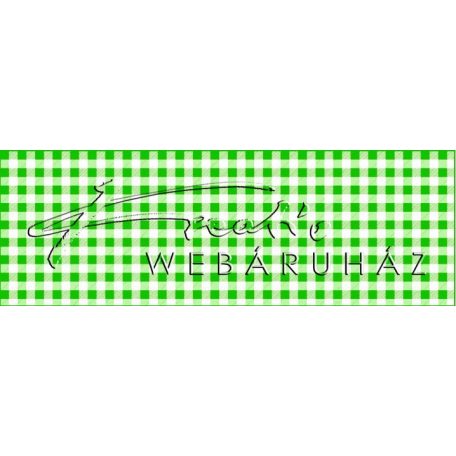 Kartonpapír - Kockás élénk/világos zöld karton, 29,5x20cm, 1 lap
