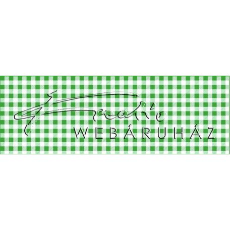 Kartonpapír - Kockás közép zöld karton, 29,5x20cm, 1 lap