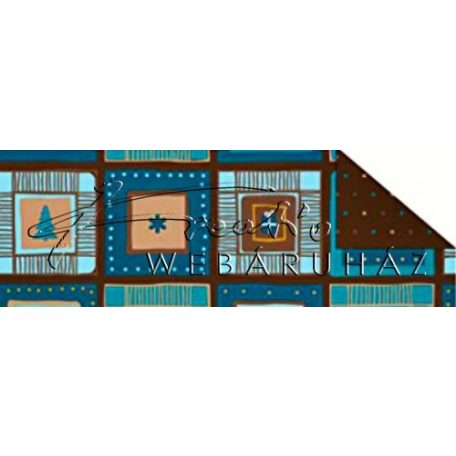 Kartonpapír - Karácsonyi varázslat Mozaik karácsonyi motívumokkal mintázatú Karton, kék-arany