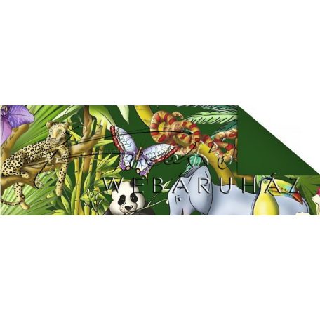 Kartonpapír - Mesevilág Dzsungel állatai mintás karton, 29,5x20cm, 1 lap