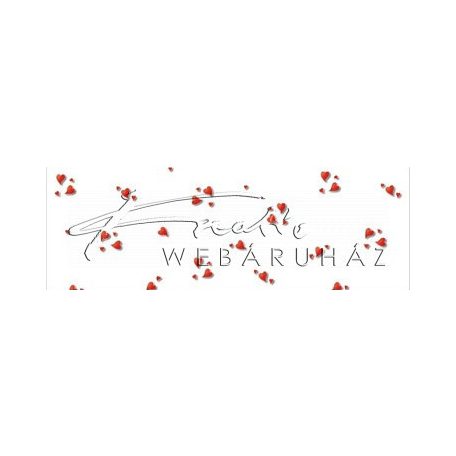 Kartonpapír - "Szenvedély" Apró piros szívek mintás karton, 29,5x20cm, 1 lap