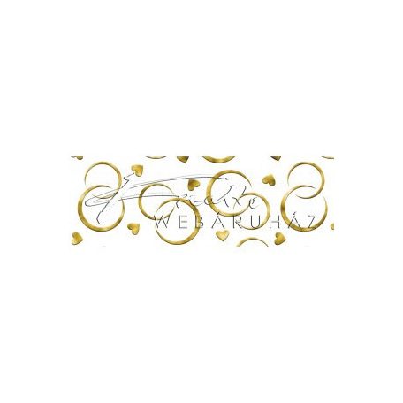 Kartonpapír - Esküvői arany karikagyűrű mintás kartonpapír, 20 gr. A4 - 1 lap