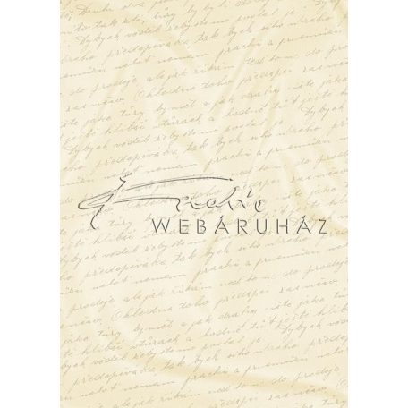Kartonpapír - Esküvői metálfényű arany és krém színű kézírás mintás karton, A4 - 1 lap