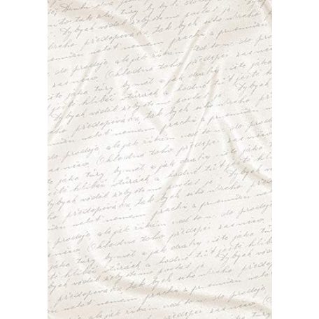 Kartonpapír - Esküvői Starlight karton, fehér és ezüst kézírás mintás metál karton, A4 - 25 lap
