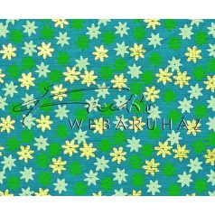 Dekorpapír - India style Garja 03 motívum, kézzel készített  papír, kék-arany virágok