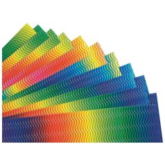 Hullámkarton, hullámpapír 35x25cm - Szivárvány