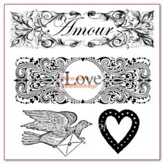 Akrilnyomda készlet - LOVE feliratok