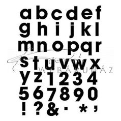 Akrilnyomda készlet - Nagybetűk és számok