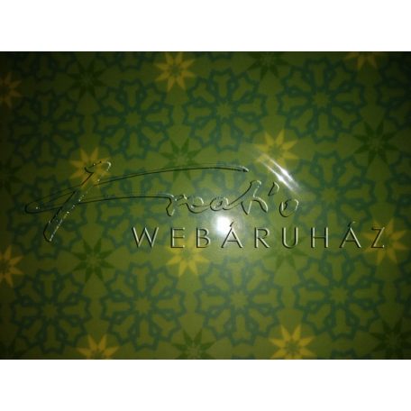 Transzparens papír - Arab mintás, zöld színű