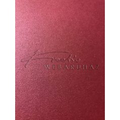 Gyöngyházfényű papír - Bordó színű, kétoldalas gyöngyház papír - 21 x 30 cm, 5 lap/csomag