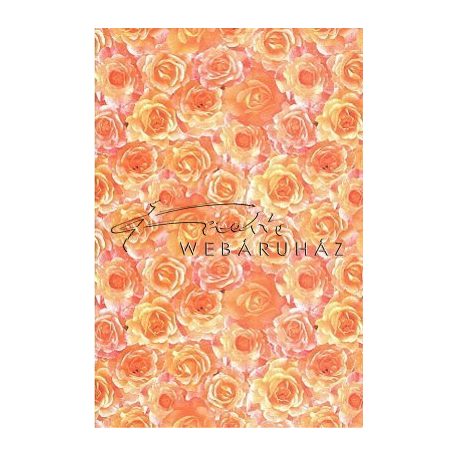 Domborított papír - Narancssárga rózsa mintás