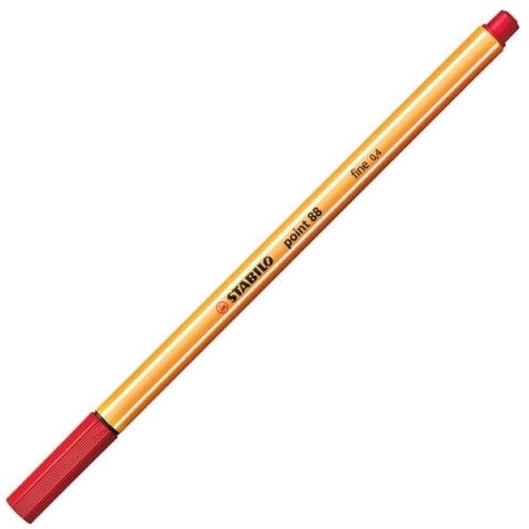 Tűfilc, 0,4 mm, STABILO "Point 88", piros