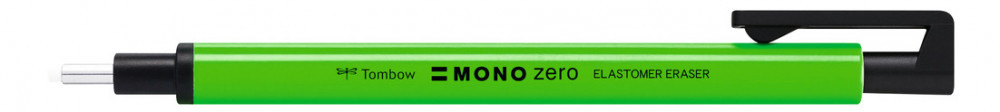 Tombow Mono Zero precíziós radír kör alakú töltettel - neon zöld radírceruza