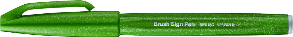 Pentel Brush Sign Pen kalligrafikus hajlékony hegyű ecsettoll - smaragdzöld 