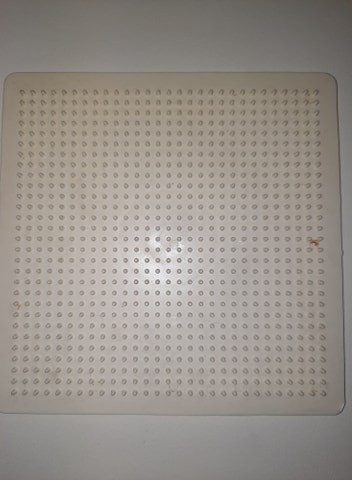 Ecsettisztító, ecsetmosó fésű - kocka alakú, műanyag, kb. 16x16cm
